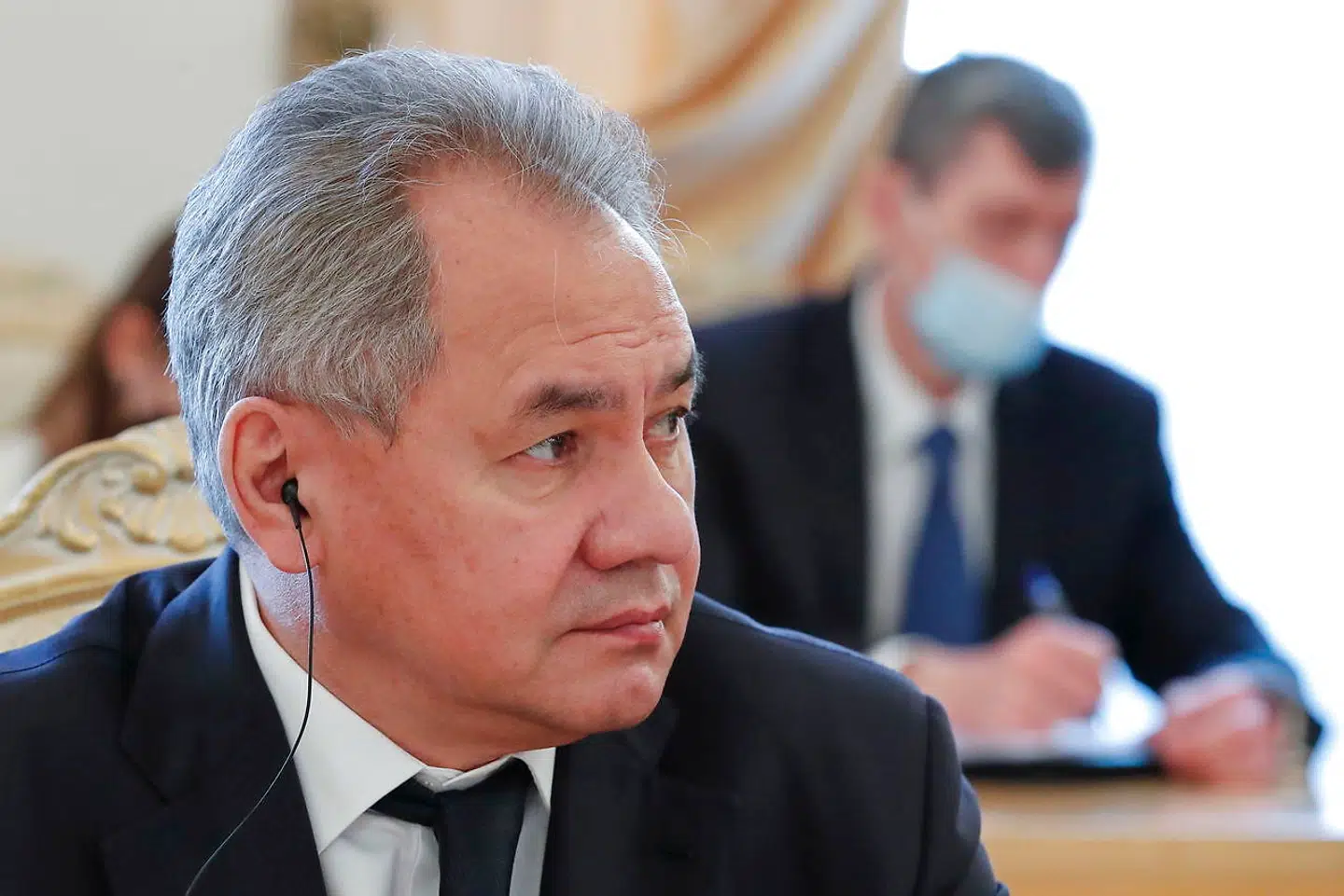 Den russiske forsvarsminister Sergei Shoigu. EPA/SHAMIL ZHUMATOV / POOL