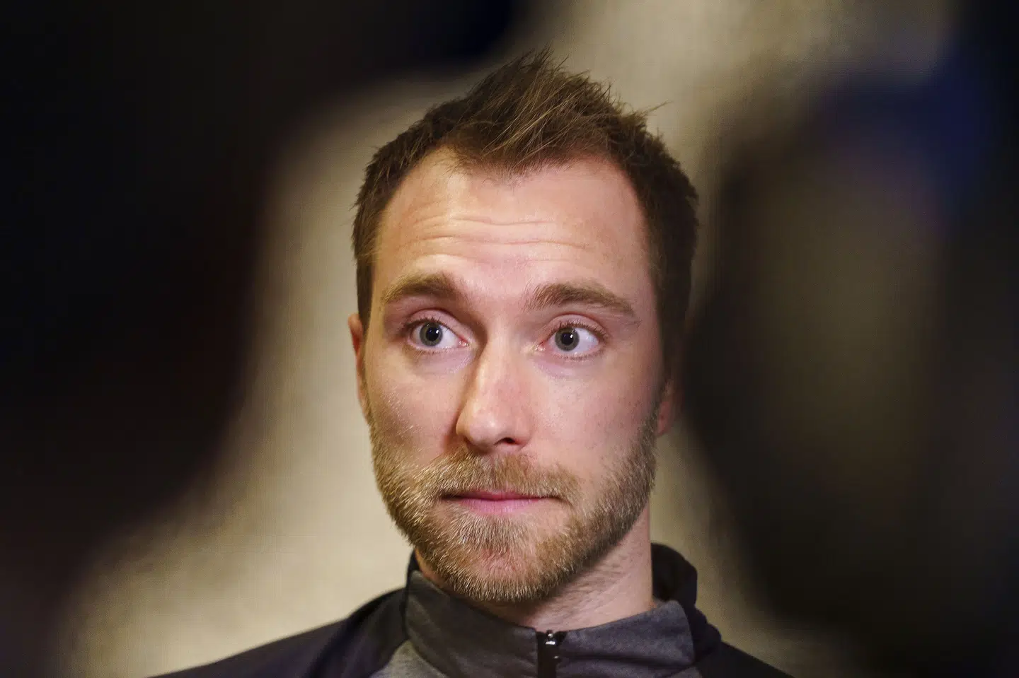 Christian Eriksen landede i den danske landsholdslejr i Sydspanien onsdag aften. Torsdag formiddag gav han de første interviews i lejren. Bo Amstrup / Ritzau Scanpix/Ritzau Scanpix