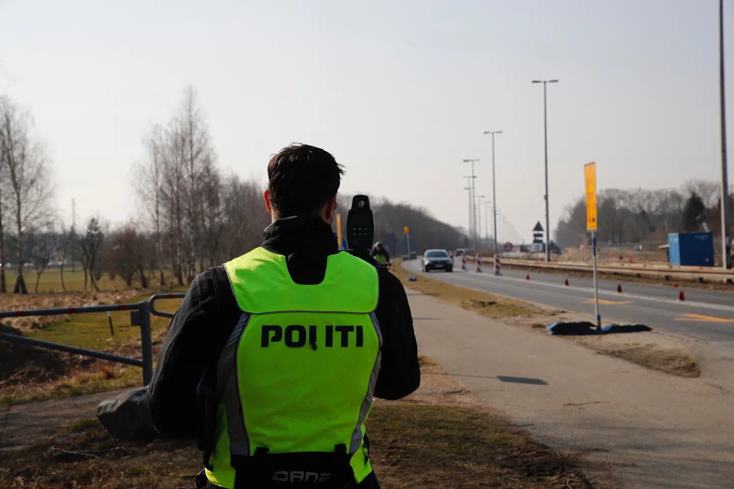 Politiet i aktion i Brøndby.