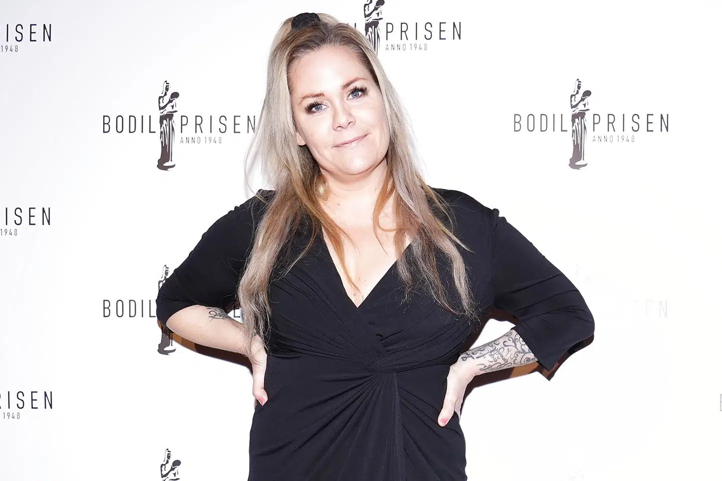 Linda P. nød en aften ude til Bodilprisen 2022. Derhjemme passede kæresten parrets lille pige, Nanna. Claus Bech/Ritzau Scanpix