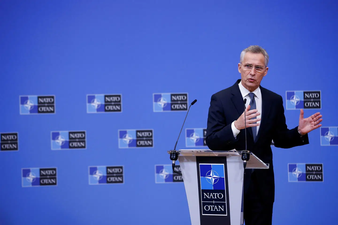Et eventuelt svensk medlemskab af Nato vil kunne virkeliggøres hurtigt, siger Jens Stoltenberg, Natos generalsekretær. Johanna Geron/Reuters