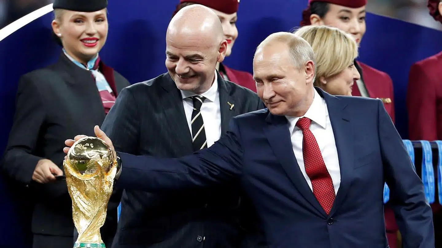 FIFA-præsident Gianni Infantino og Ruslands præsident Vladimir Putin