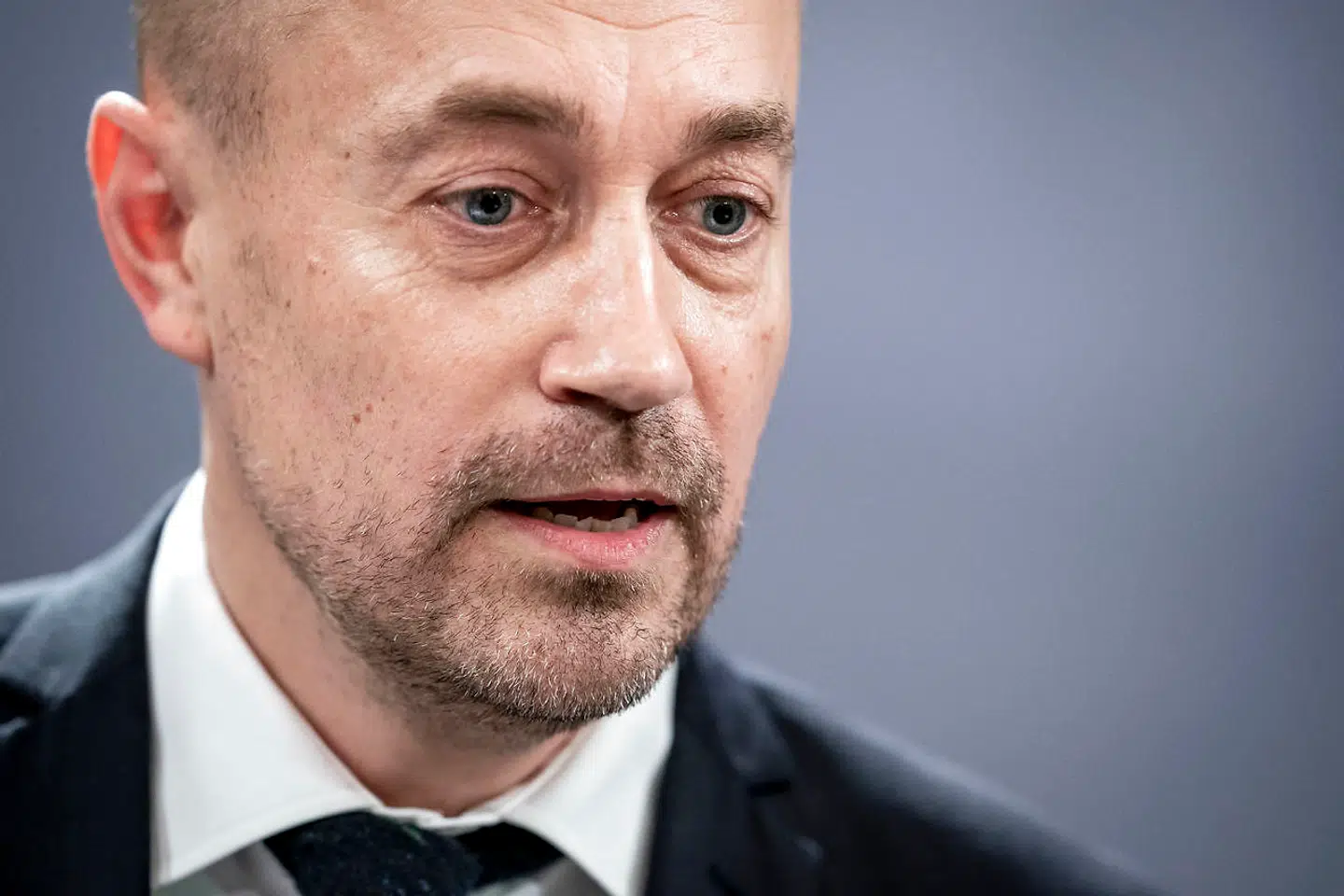 Sundhedsminister Magnus Heunicke (S) under pressemøde om coronasituationen i Spejlsalen i Statsministeriet, onsdag den 26. januar 2022.. (Foto: Mads Claus Rasmussen/Ritzau Scanpix)