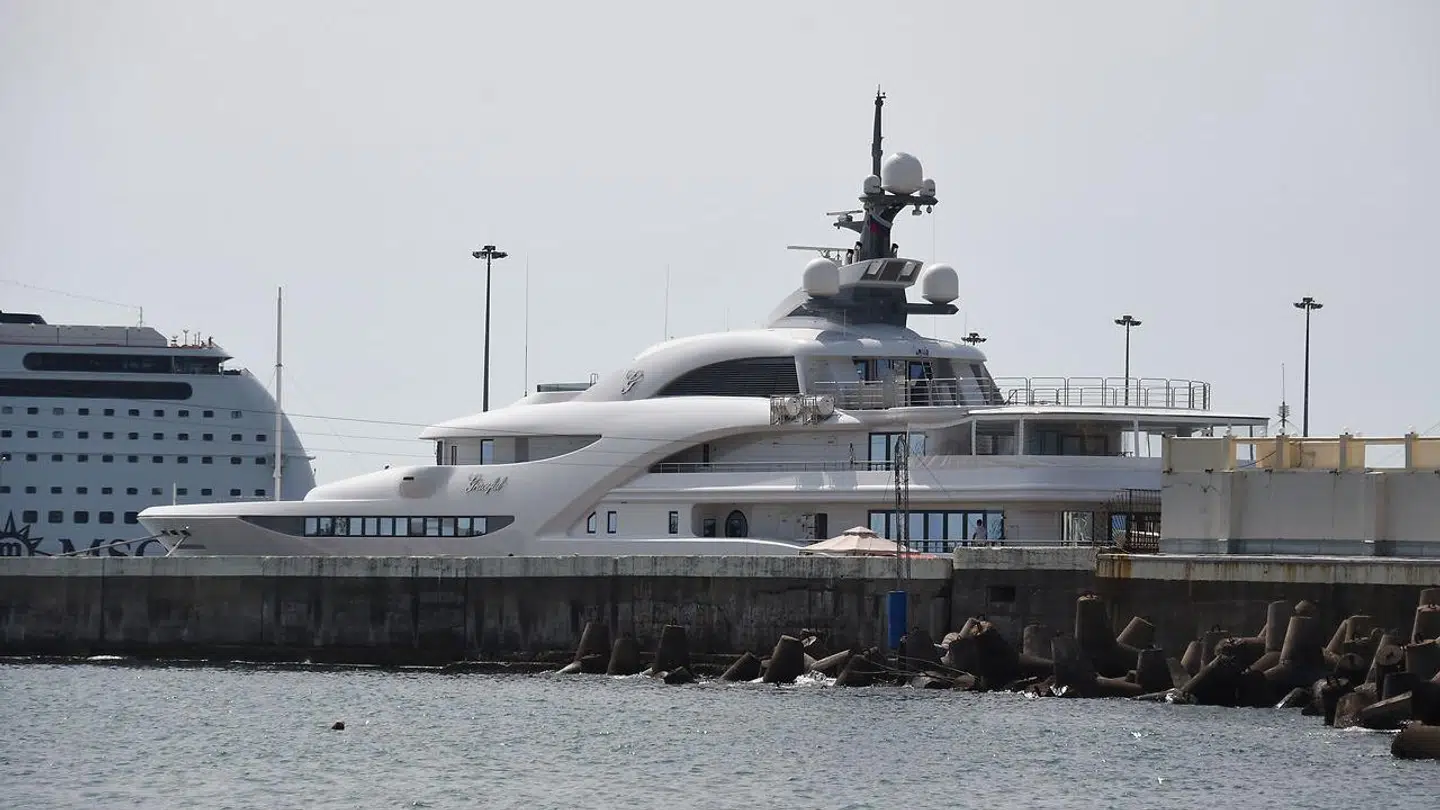 Yachten 'Graceful', der menes at tilhøre Vladimir Putin ses her i 2015.