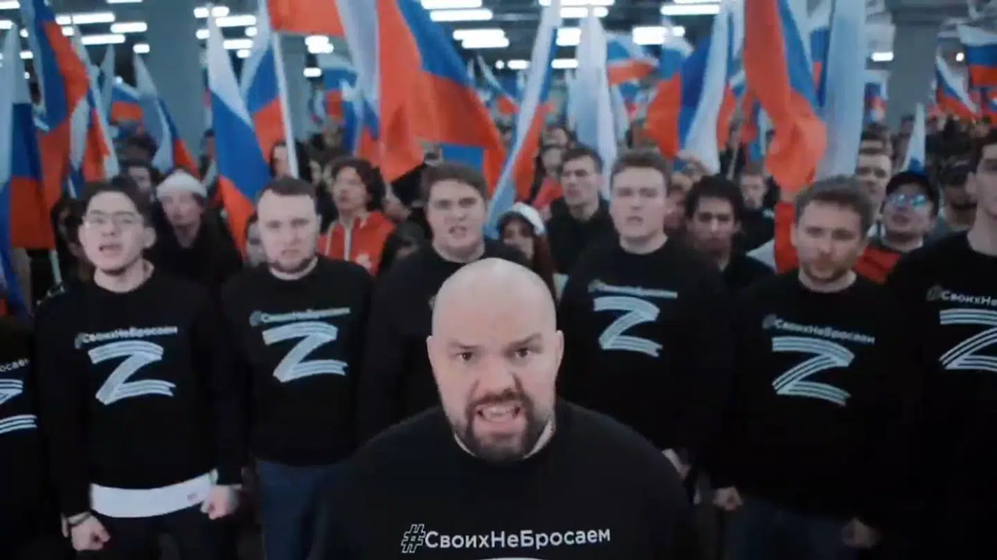 Russisk propaganda-video. Foto:Twitter.