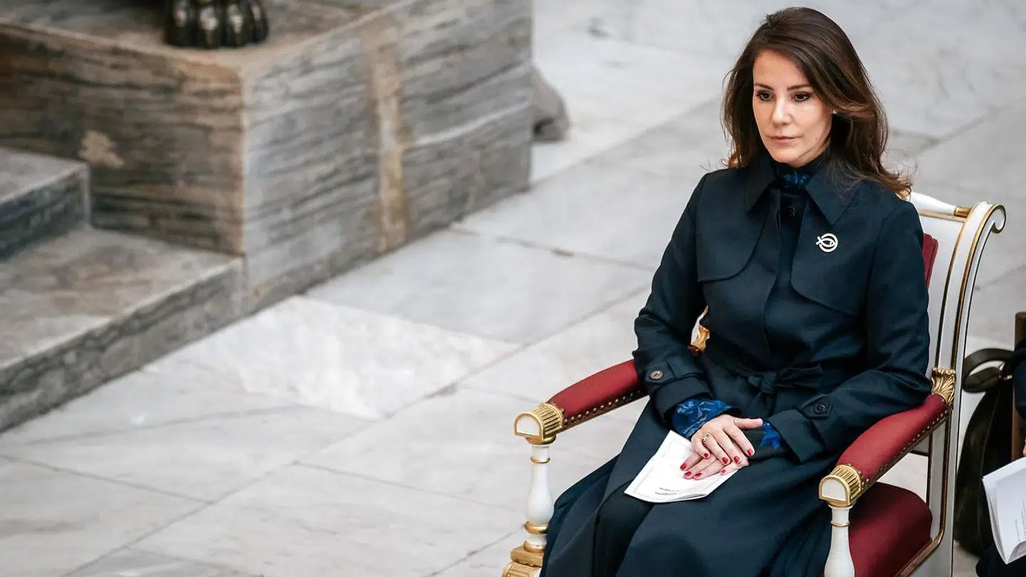 Prinsesse Marie under Jubilæumsgudstjeneste i Vor Frue Kirke. Jubilæumsgudstjenesten er ledet af Københavns biskop, Peter Skov-Jakobsen i anledning af Folkekirkens Nødhjælps 100-års jubilæum.