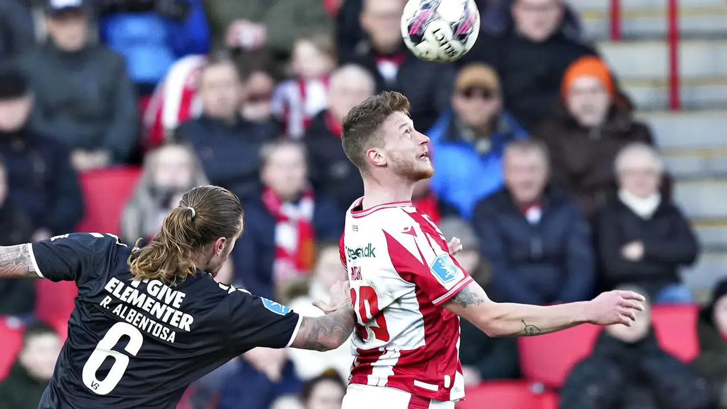 AaB's Kasper Høgh i 3F Superliga-kampen mellem AaB og Vejle Boldklub. (Foto: Henning Bagger/Ritzau Scanpix)