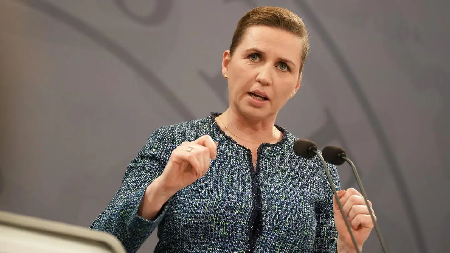 Pressemøde om Nationalt kompromis om dansk sikkerhedspolitik afholdes i Statsministeriet i København, søndag den 6. marts 2022. Udover statsminister Mette Frederiksen deltager Venstres formand Jakob Ellemann-Jensen, SF's formand Pia Olsen Dyhr, Radikales formand Sofie Carsten Nielsen og Det Konservative Folkepartis formand Søren Pape Poulsen.