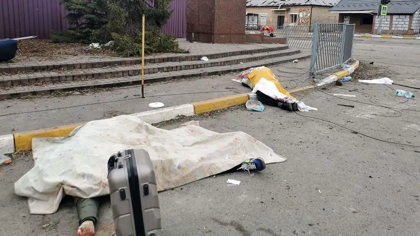 De omkomne civile i Irpin søndag.