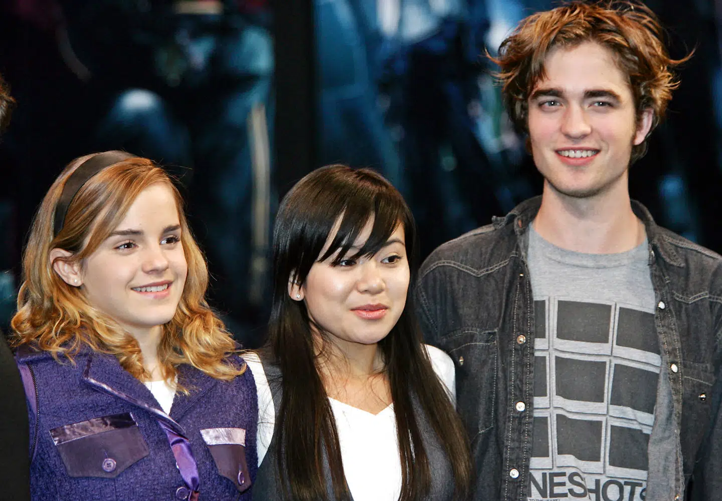 Robetr Pattinson fik sit gennembrud i 'Harry Potter og Flammernes Pokal'. Her ses han med medskuespillerne Emma Watson og Katie Leung.
