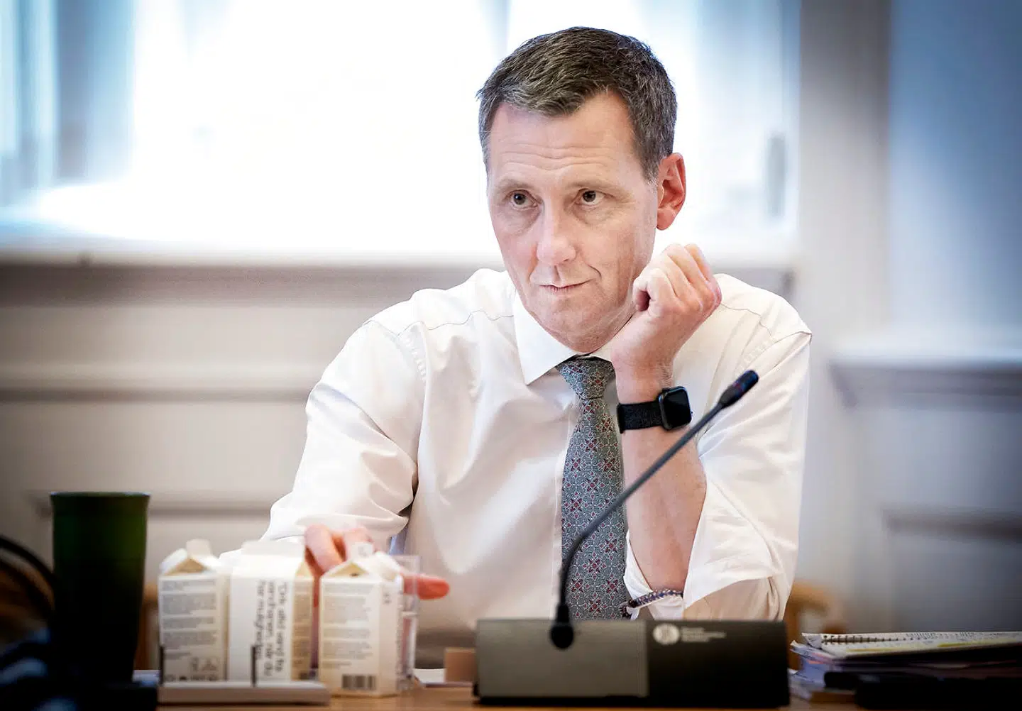 Justitsminister Nick Hækkerup (S) under et samråd på Christiansborg, tirsdag 1. marts 2022.