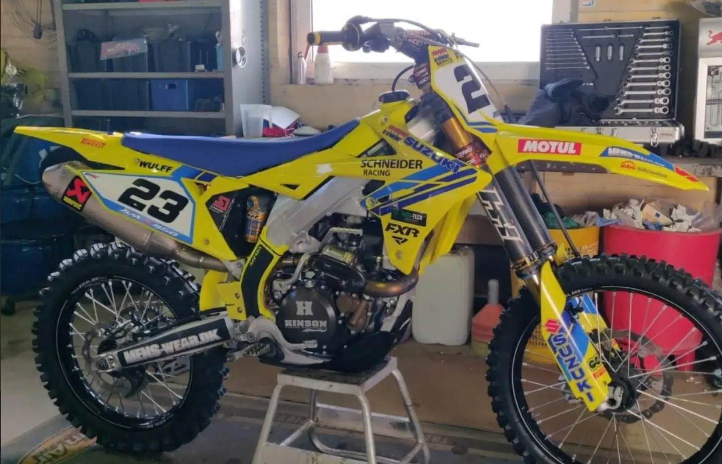 Simon Wulffs motorcykel inden, at den blev stjålet.