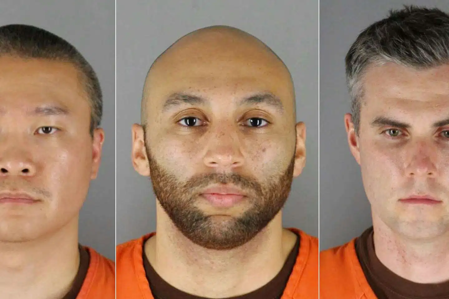 Tre tidligere amerikanske politibetjente (foto) er fundet skyldige i at undlade at yde hjælp under den dødbringende anholdelse af George Floyd. Anholdelsen udløste massive demonstrationer i USA og verden. (Arkivfoto) Handout/Ritzau Scanpix