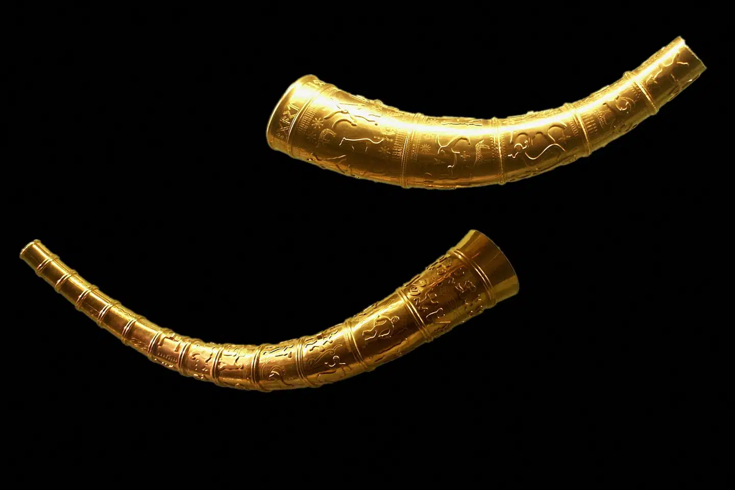 Her ses den udgave af Guldhornene, som blev fremstillet i 1859-1860. (Arkivfoto.) Christian Ringbæk/Ritzau Scanpix