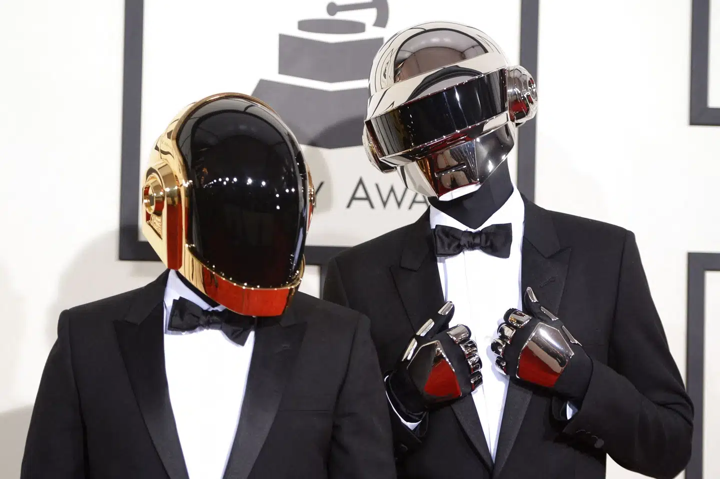 Daft Punk ses til Grammy Awards i Los Angeles i 2014. Robyn Beck/Ritzau Scanpix