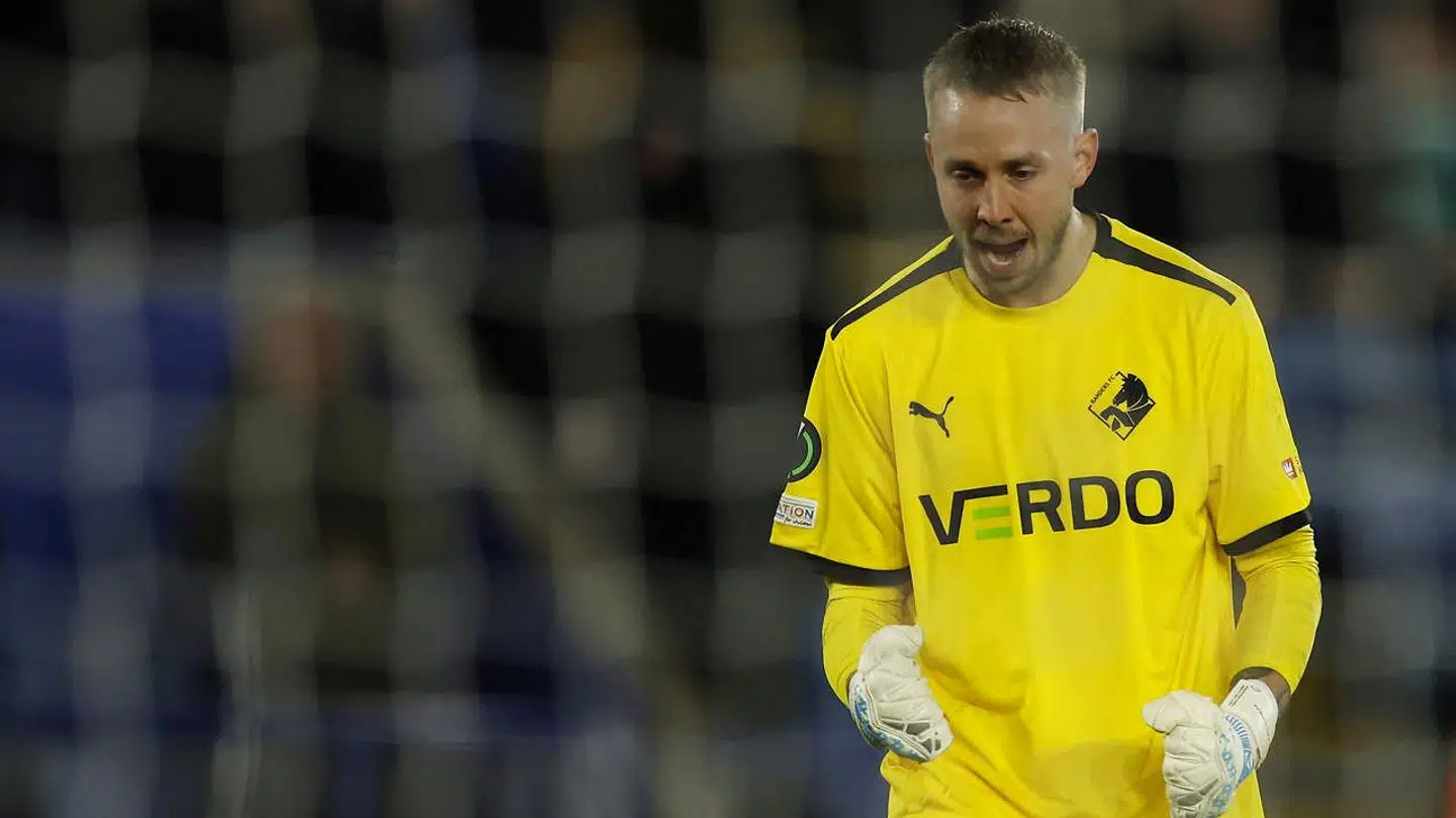 Patrik Carlgren stod en brandkamp, da Randers FC tabte til Leicester.