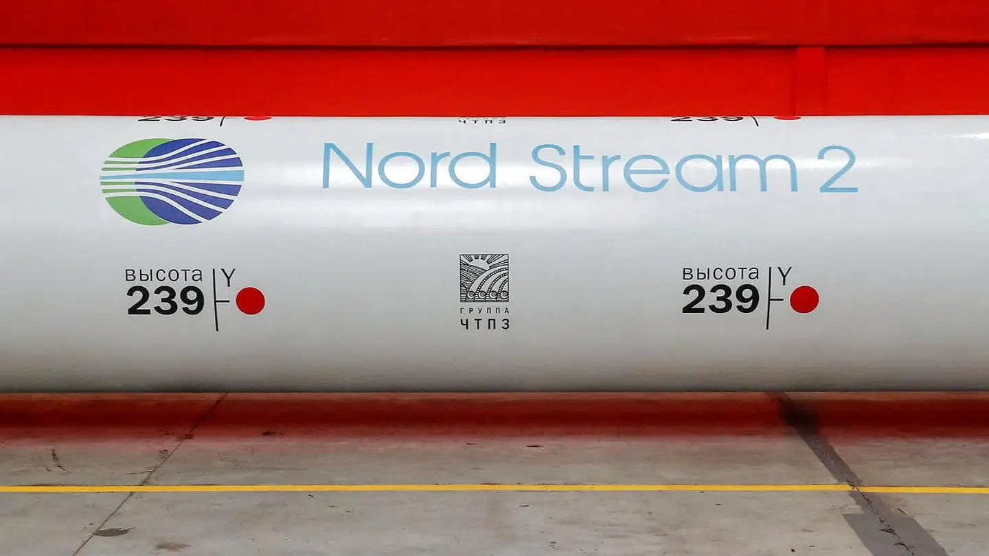 Arkivfoto af gasledningen Nord Stream 2. REUTERS/Maxim Shemetov/File Photo