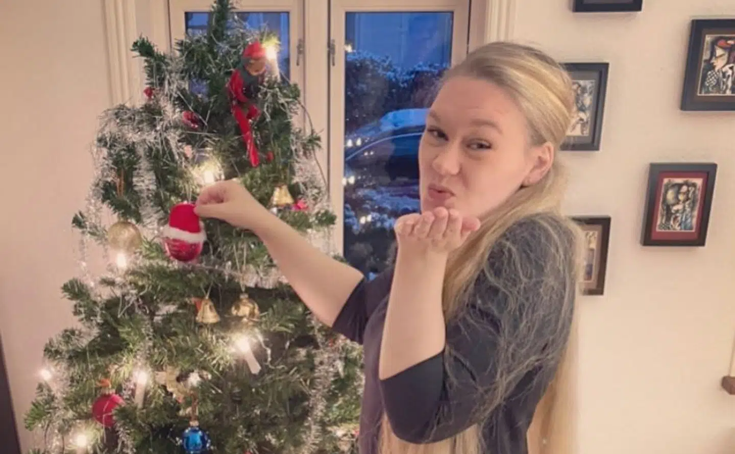 I julen fik Kia Sødergreen bevilget udgang og var lykkelig over at kunne tilbringe tid med sin familie.