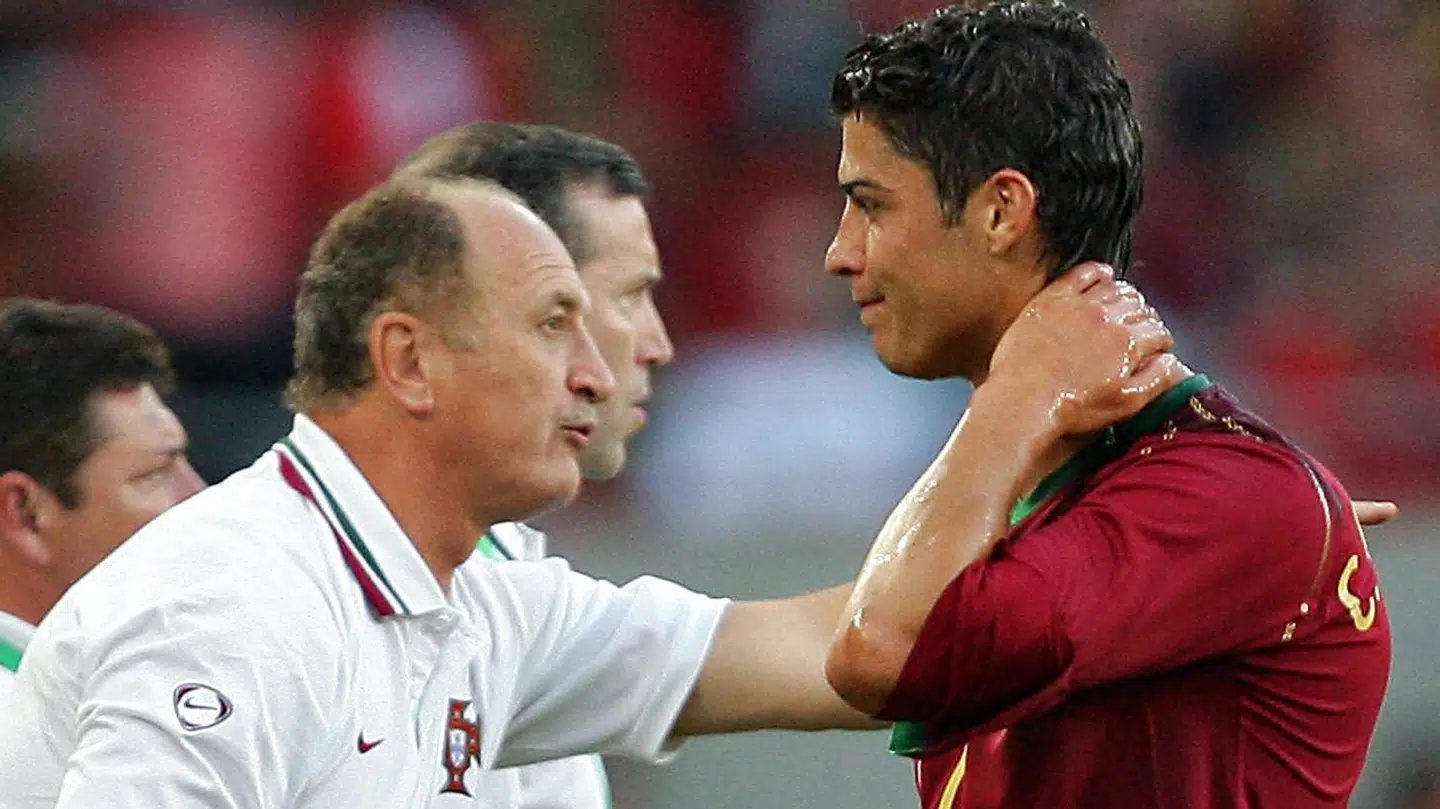 Luiz Felipe Scolari og Cristiano Ronaldo udviklede et tæt bånd.