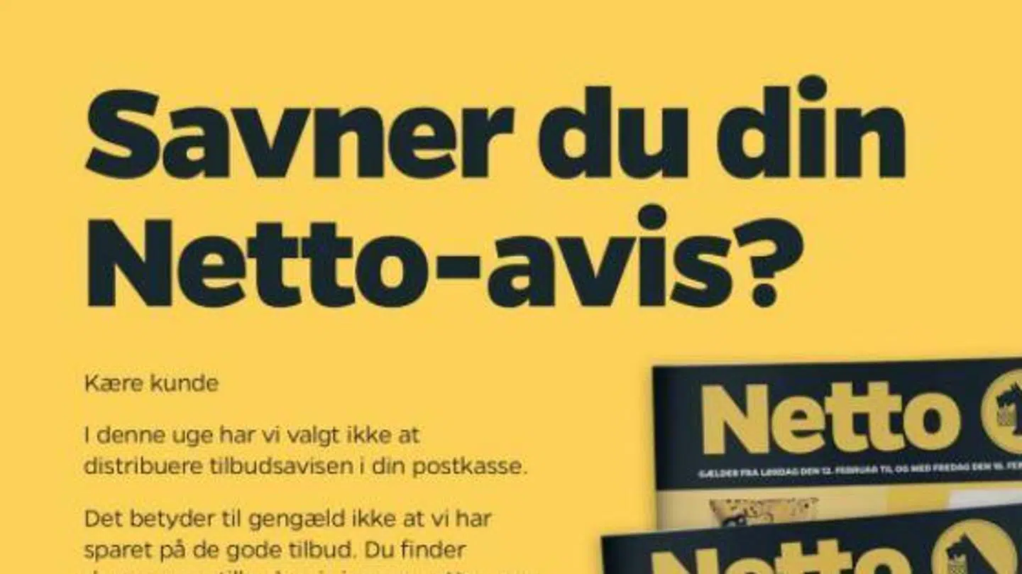 Ingen Netto-tilbudsavis i postkassen i næste uge.