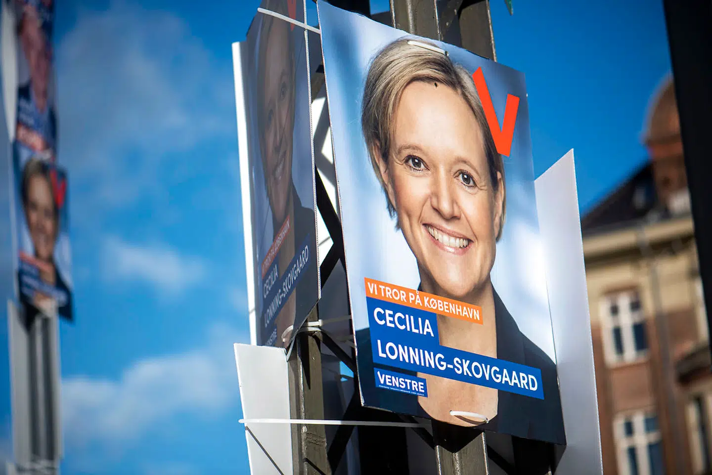 Valgplakat for Cecilia Lonning-Skovgaard i København forud for kommunalvalget i november.