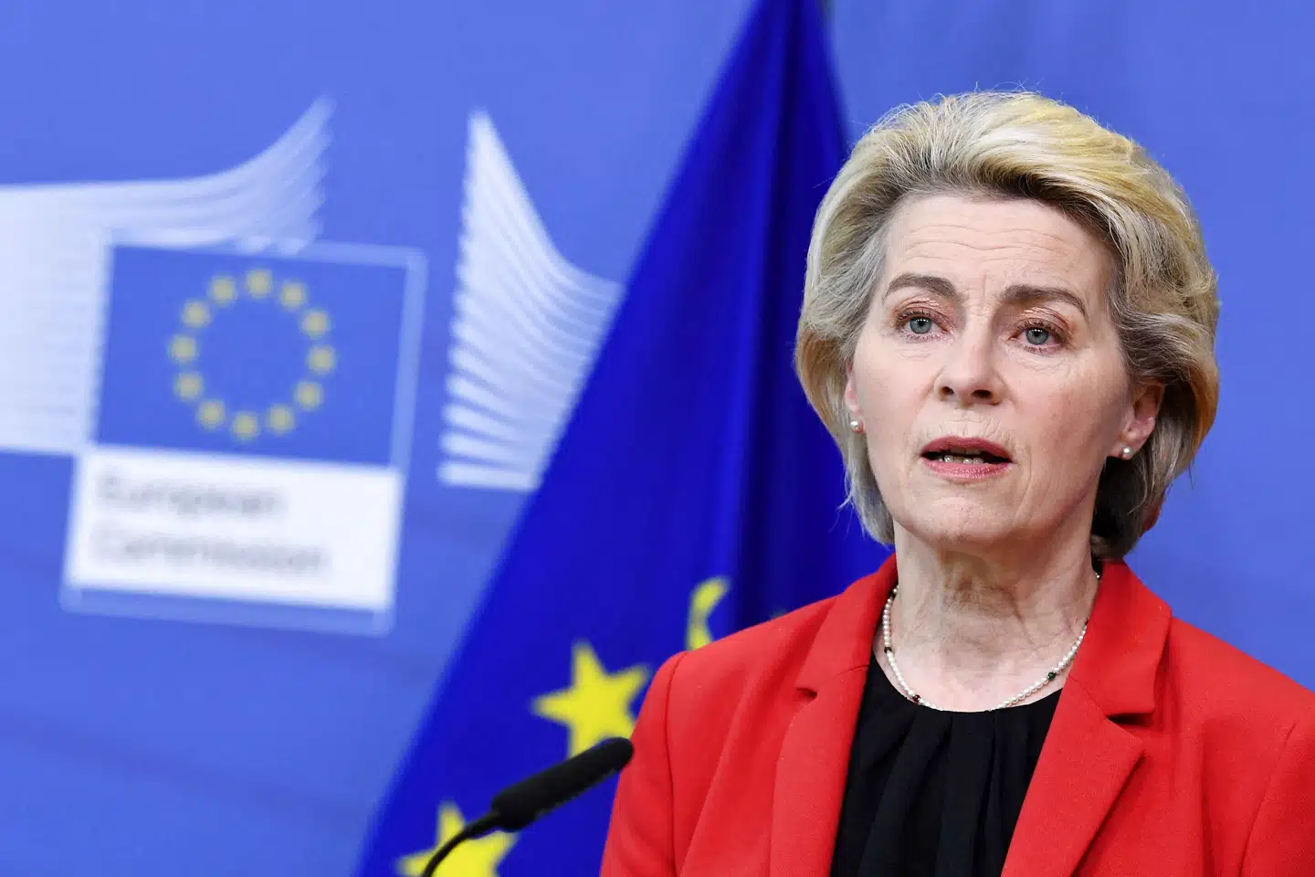 EU-Kommissionens formand, Ursula von der Leyen, siger mandag, at der er tiltagende tegn på, at Rusland vil bruge gasleverancer til Europa som et politisk redskab ved forhandlinger. Pool/Reuters