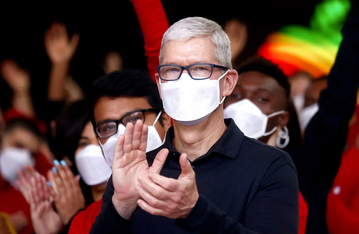 Tim Cook fotograferet ved åbningen af The Grove.