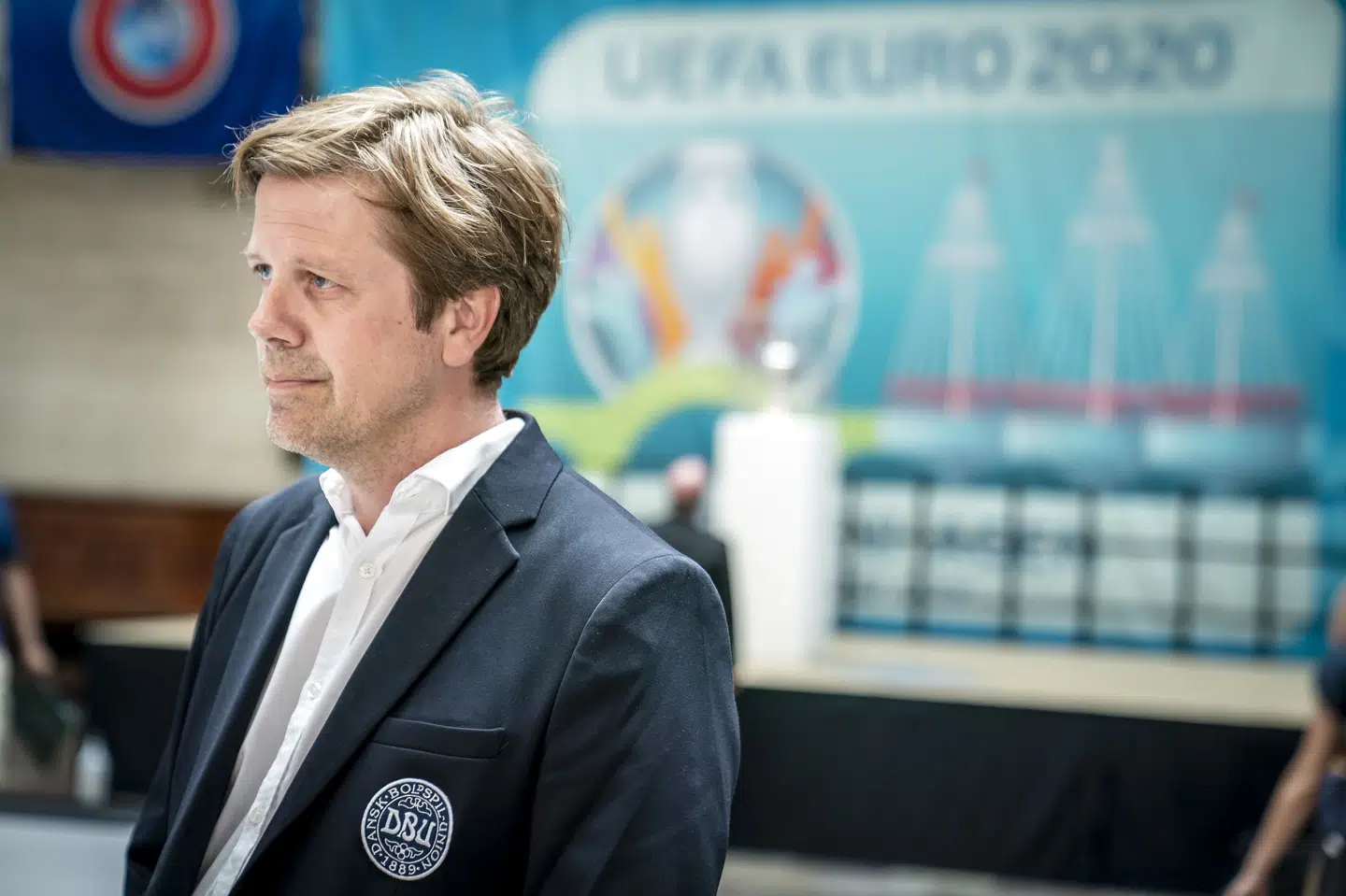 Administrerende direktør i DBU Jakob Jensen har ikke kunnet finde fælles fodslag med kommerciel direktør Ronnie Hansen om fremtidens samarbejde. (Arkivfoto) Mads Claus Rasmussen/Ritzau Scanpix