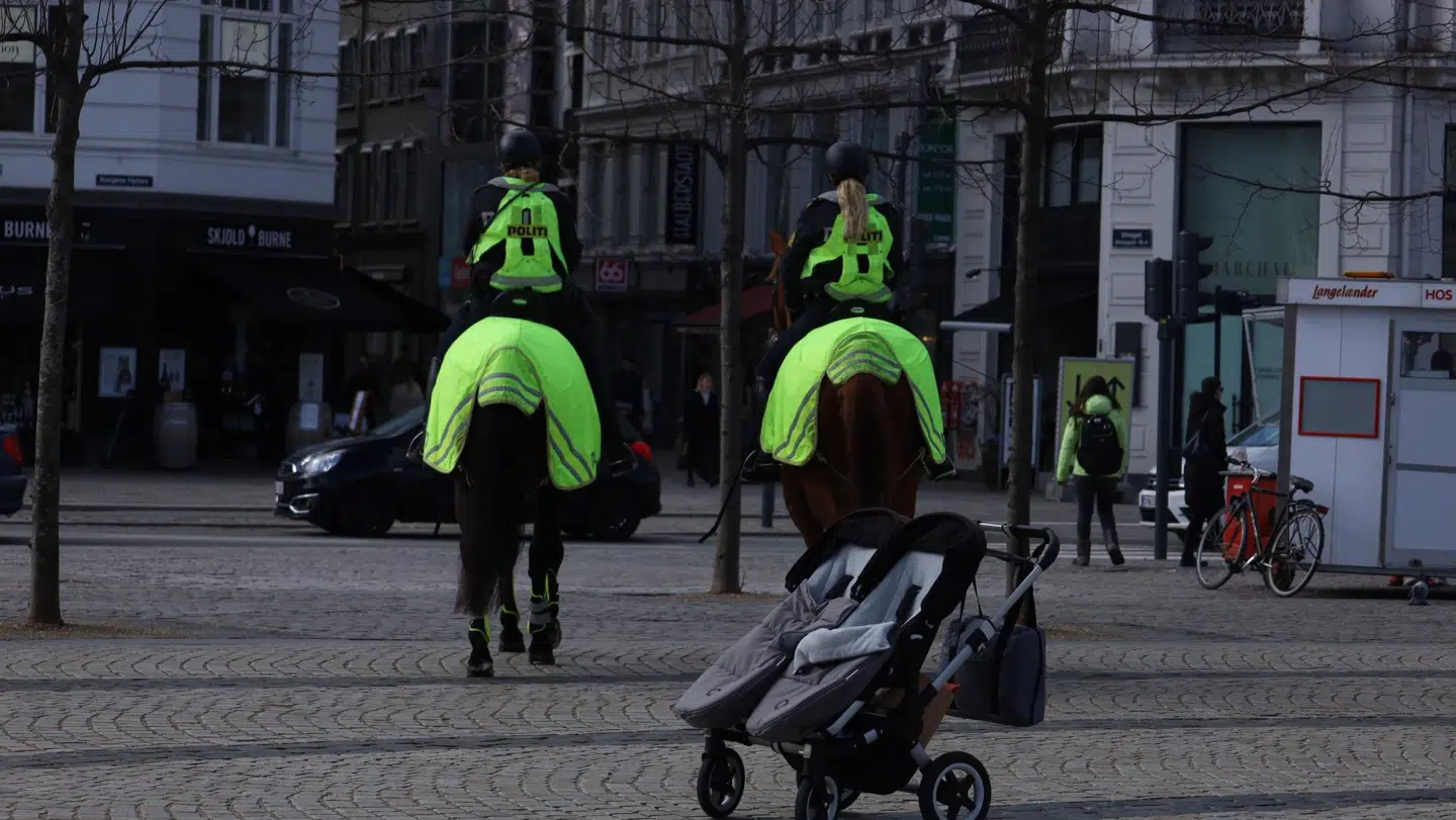 Arkivfoto af riddende patrulje i København. Foto: Daniel Rolff/Byrd