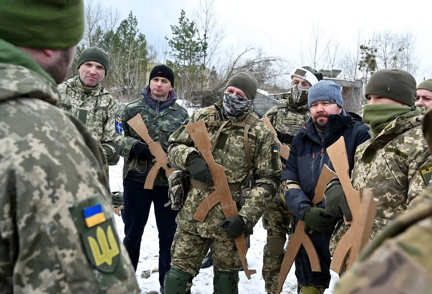 Ukrainske soldater forbereder sig på en mulig russisk invasion