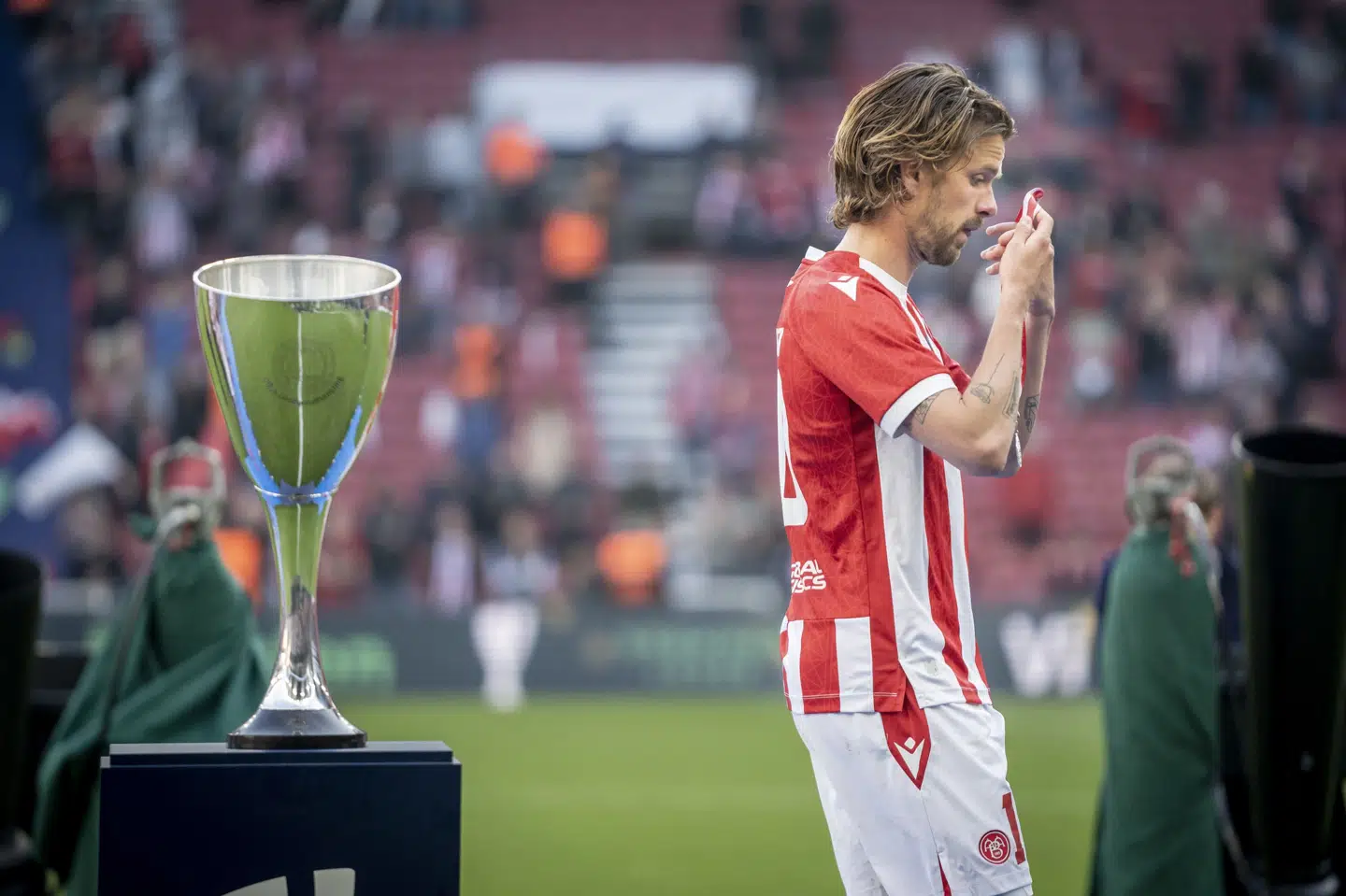 Lucas Andersen og AaB rejser hjem fra København uden en pokaltitel. Mads Claus Rasmussen/Ritzau Scanpix