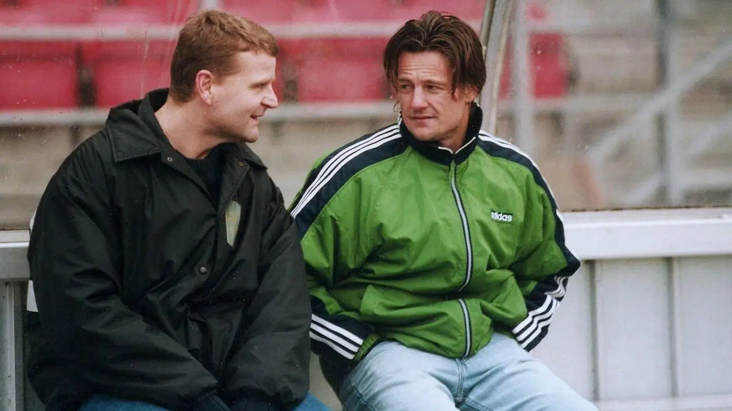 Peter Gantlzer og Lars Kaalund i 'Italiensk for begyndere'.