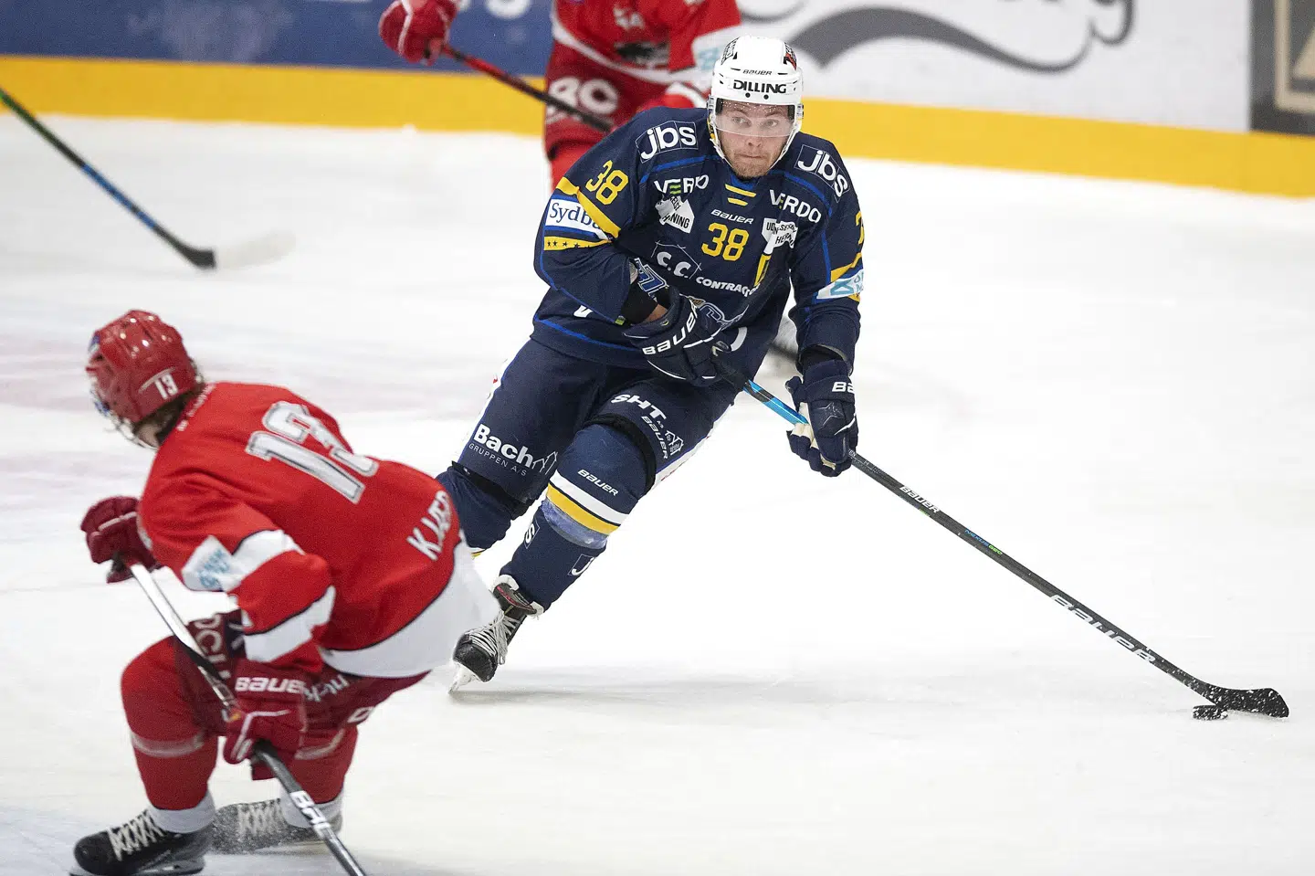 Landsholdsspilleren Morten Poulsen stod for Hernings enlige scoring i den ordinære spilletid. (Arkivfoto) Thomas Sjoerup/Ritzau Scanpix