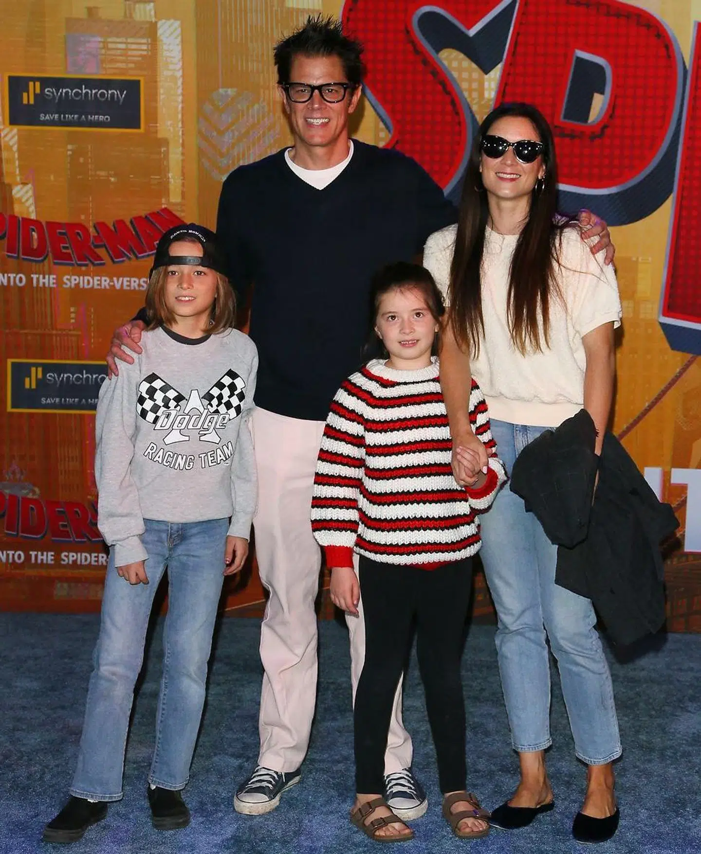 Johnny Knoxville med sin familie i 2018.