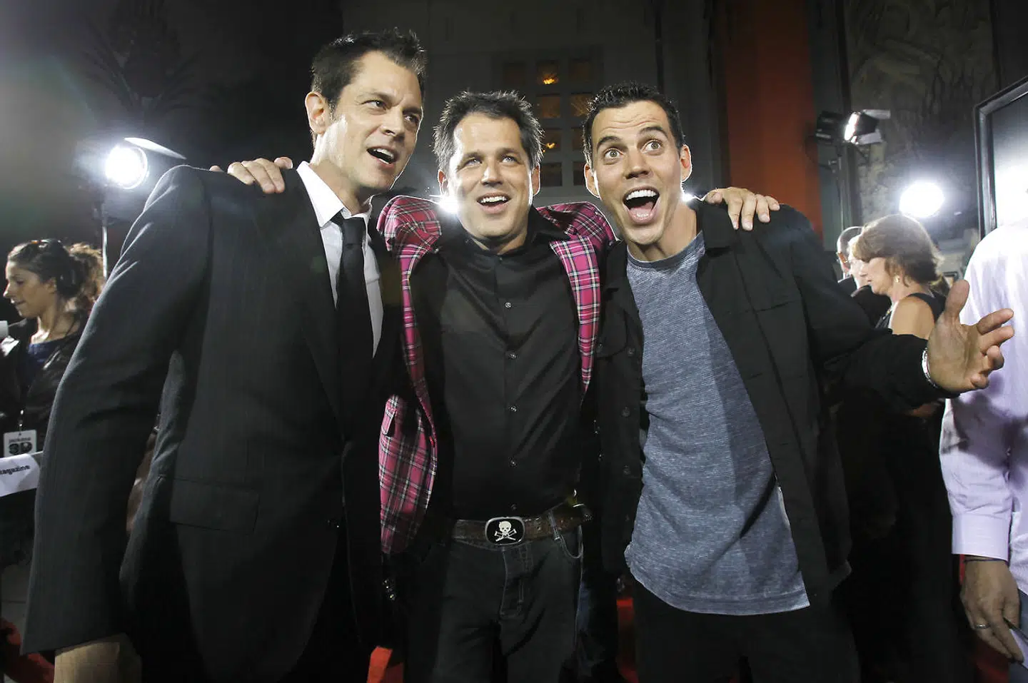 Instruktør Jeff Tremaine med Johnny Knoxville og Steve-O.