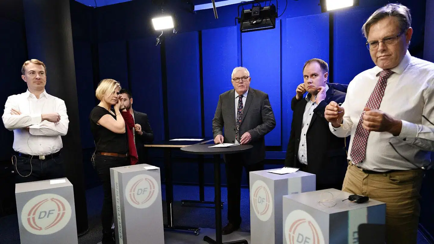 De fire formandskandidater under formandsdebatten. Siden har den nordjyske formandskandidat Erik Høgh-Sørensen droppet sit kandidatur.