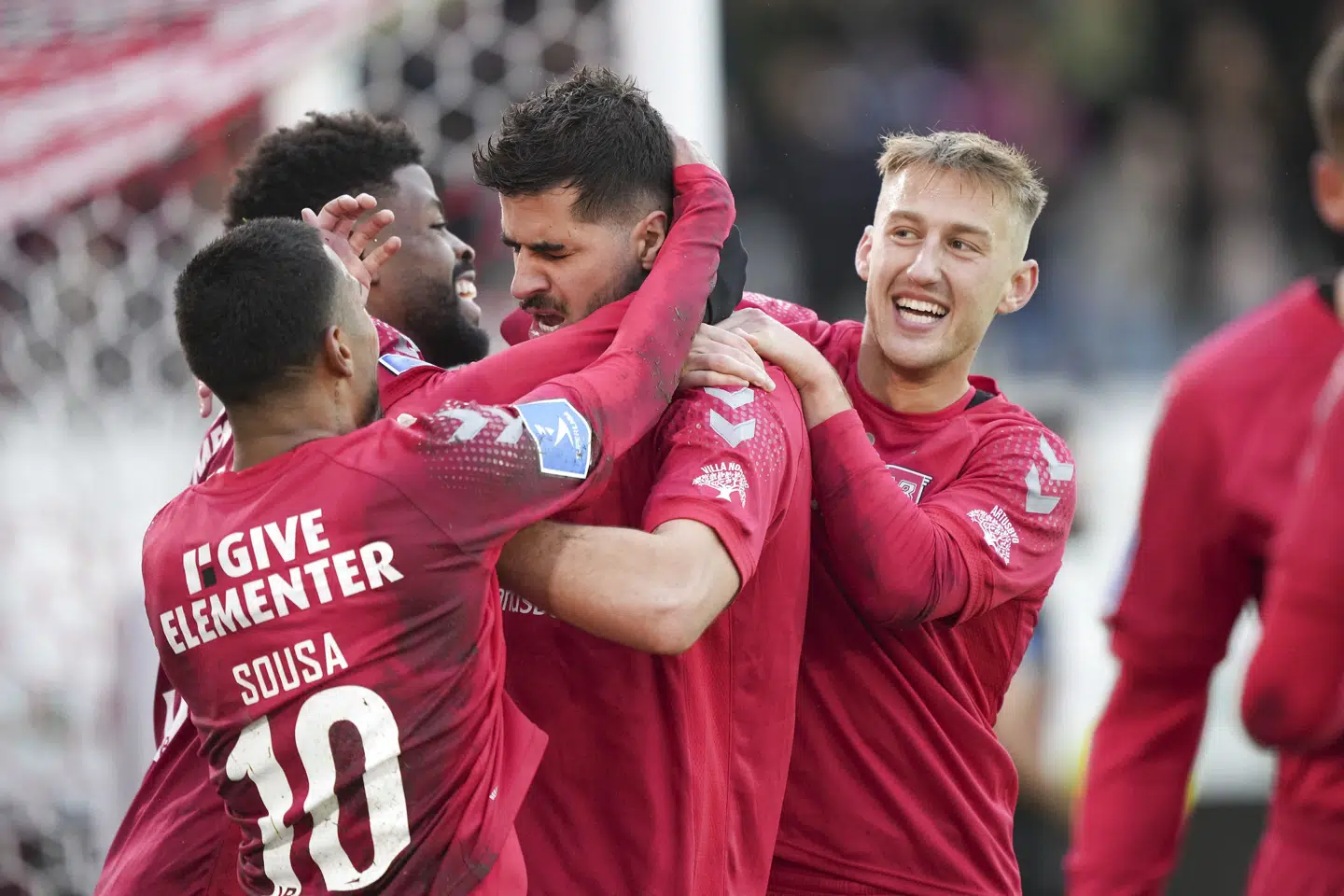 Saeid Ezatolahi bliver tiljublet efter sin scoring i Vejles 3-1-sejr over Sønderjyske i november. Claus Fisker/Ritzau Scanpix