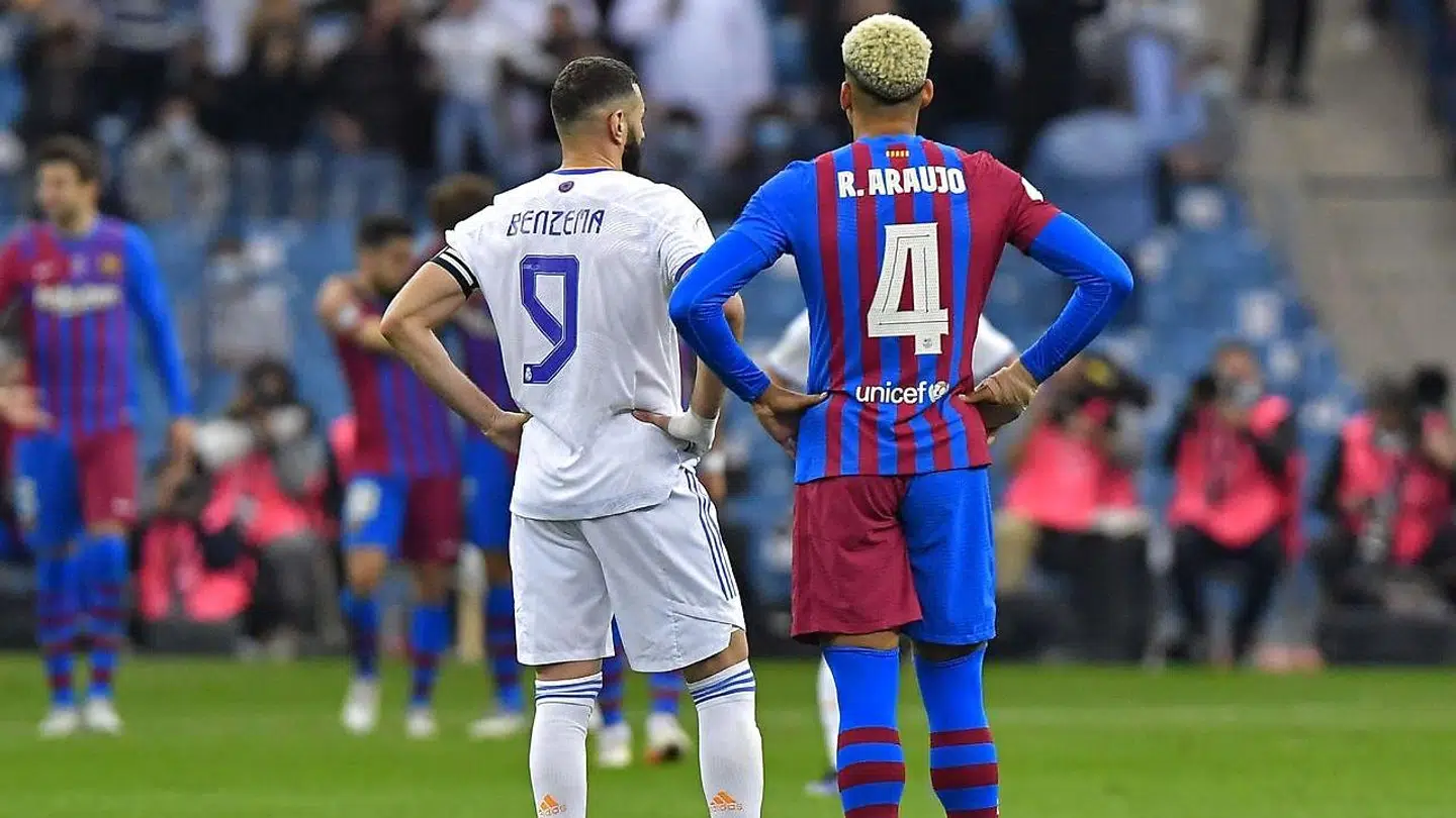 Ronald Araujo ses her i aktion mod Real Madrid.