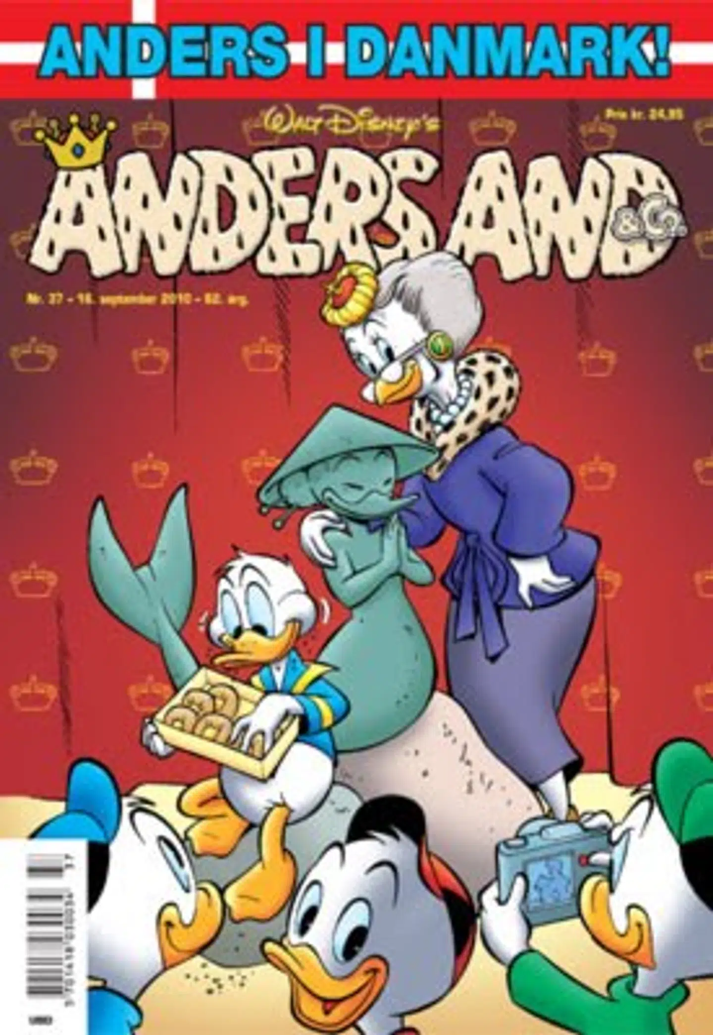 Forsiden af Anders And-bladet fra 2010 med dronning Margrethe.
