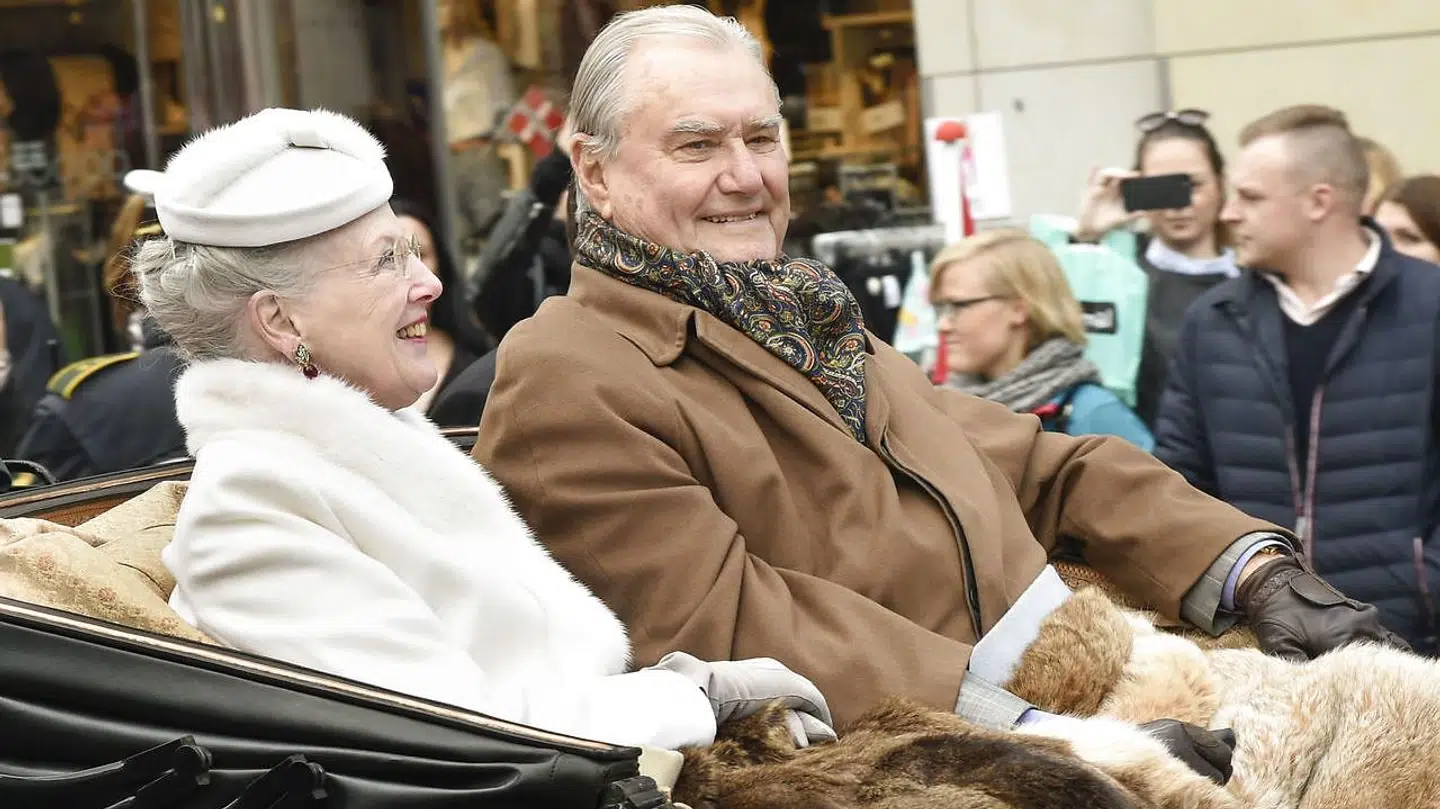 Da Dronningen fyldte 75 år, kørte hun i karat med prins Henrik i Aarhus.