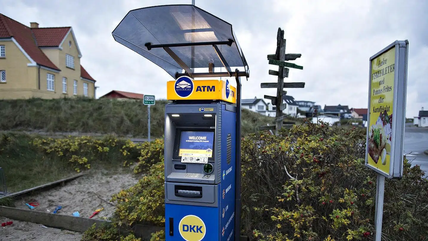Det var angiveligt en ATM-hæveautomat, lignende denne, som gerningsmænd natten til søndag forsøgte at brække op.