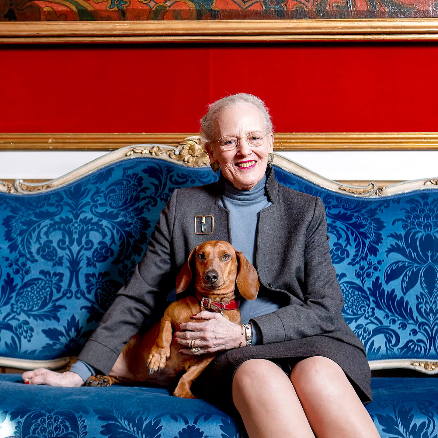 B.T.s chefredaktør, Jonas Kuld Rathje, interviewer H.M. Dronningen på Amalienborg i anledning af hendes 50-års regeringsjubilæum fredag 14. januar 2022.