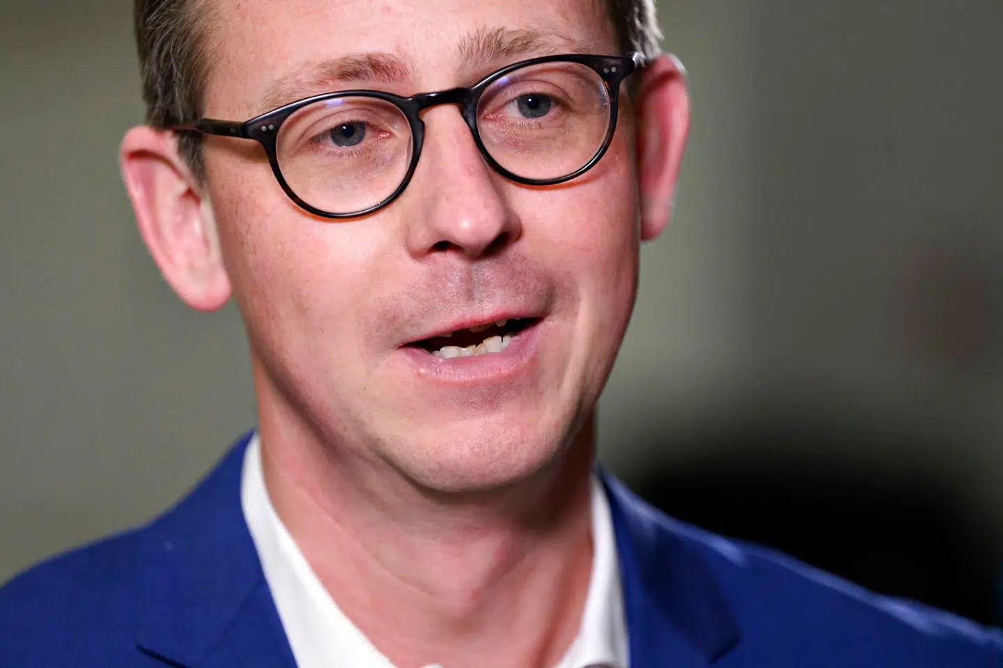 Karsten Lauritzen, tidligere skatteminister og nuværende gruppeformand for Venstres folketingsgruppe præsenteres som ny direktør for DI Transport, en del af Dansk Industri, på et pressemøde i Industriens Hus i København fredag den 14. januar 2022.. (Foto: Philip Davali/Ritzau Scanpix)