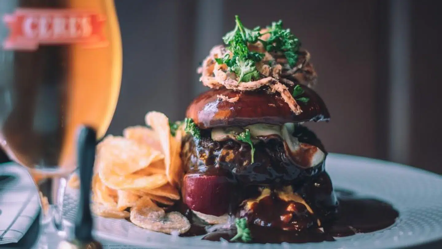 Her ses den aarhusianske udgave af bøfsandwichen fra Restaurant Klokken, der fik en tredjeplads i konkurrencen.