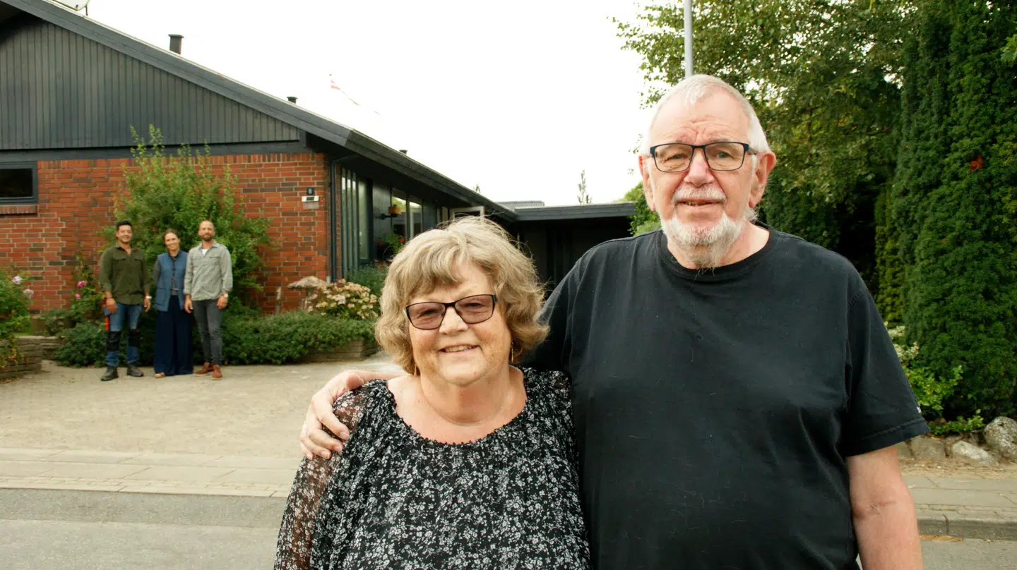 Henny og Birger havde kun haft én fremvisning af deres hus i de 1½ år, det var til salg, før 'I hus til halsen', kom på besøg. Foto DR