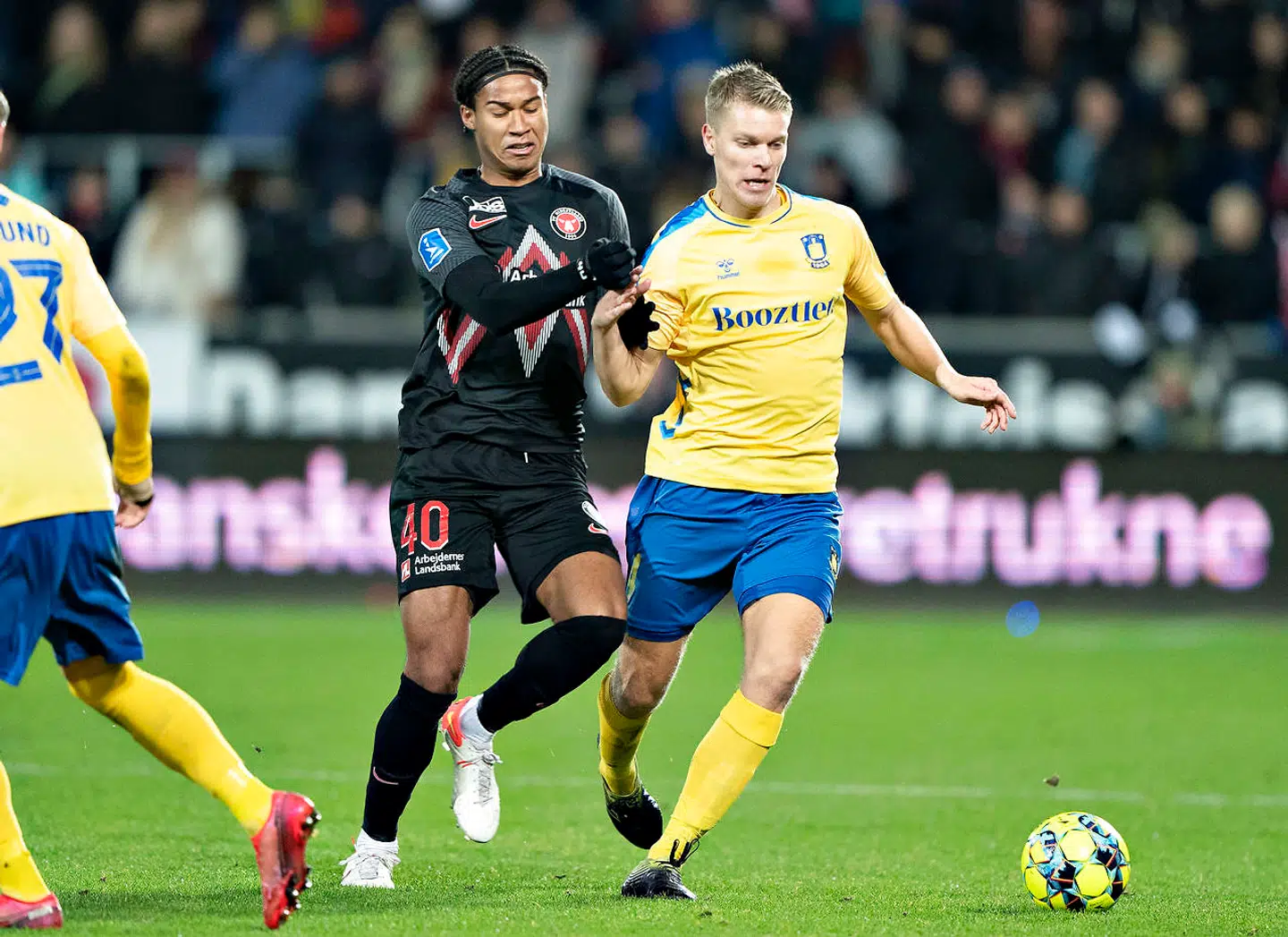Jens-Lys Cajuste (tv.) kom til FC Midtjylland i 2018.