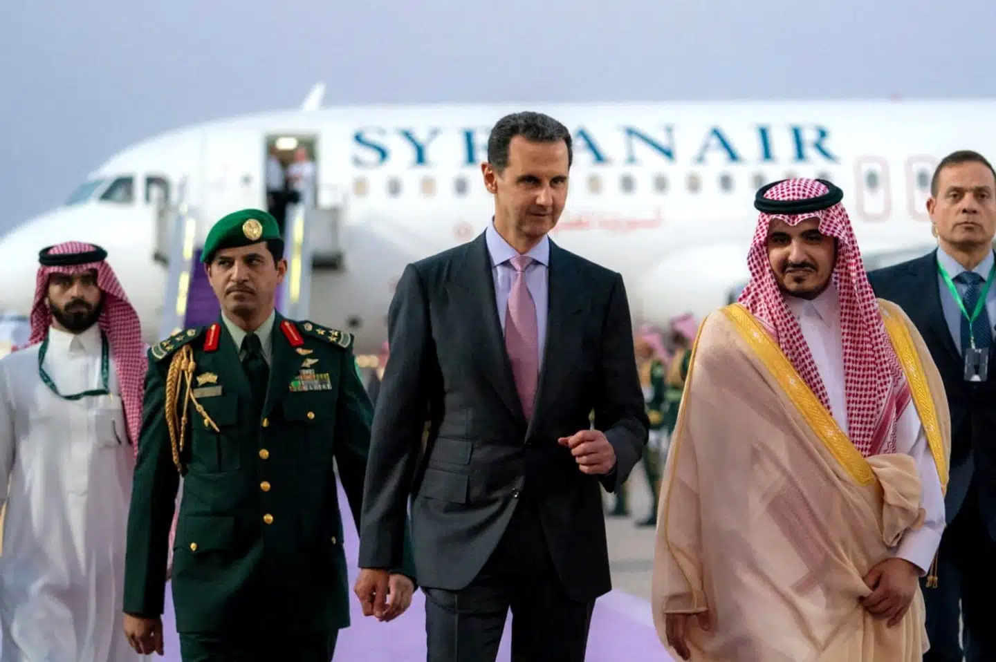 Syriens præsident, Bashar al-Assad, ankommer her i Jeddah på i den vestlige del af Saudi-Arabien. Sana/Reuters