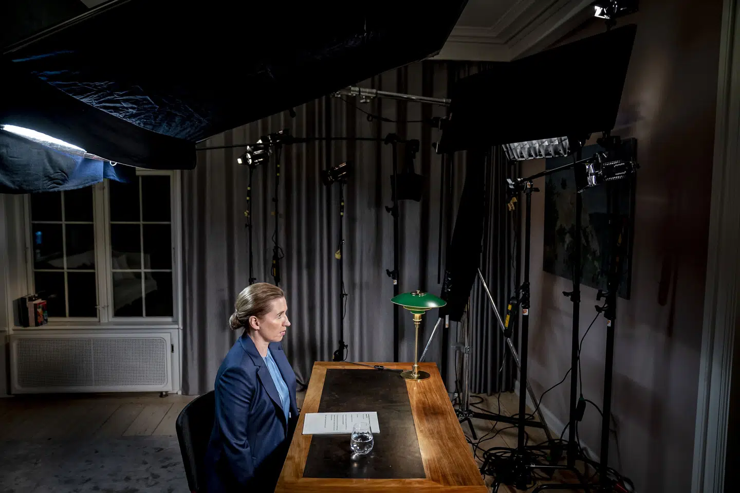 Statsminister Mette Frederiksen (S) havde første arbejdsdag i 2022 1. januar, hvor hun holdt sin nytårstale. Mads Claus Rasmussen/Ritzau Scanpix