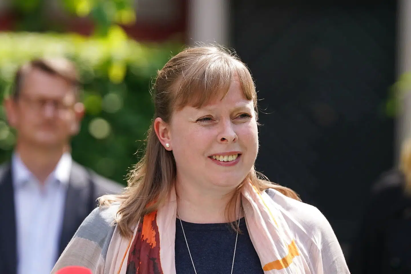 Joy Mogensen, mens hun stadig kunne kalde sig kulturminister. I august måned 2021 trak hun sig fra posten for at hellige sig graviditeten med sin søn, som blev for tre uger siden. Foto Emil Helms.