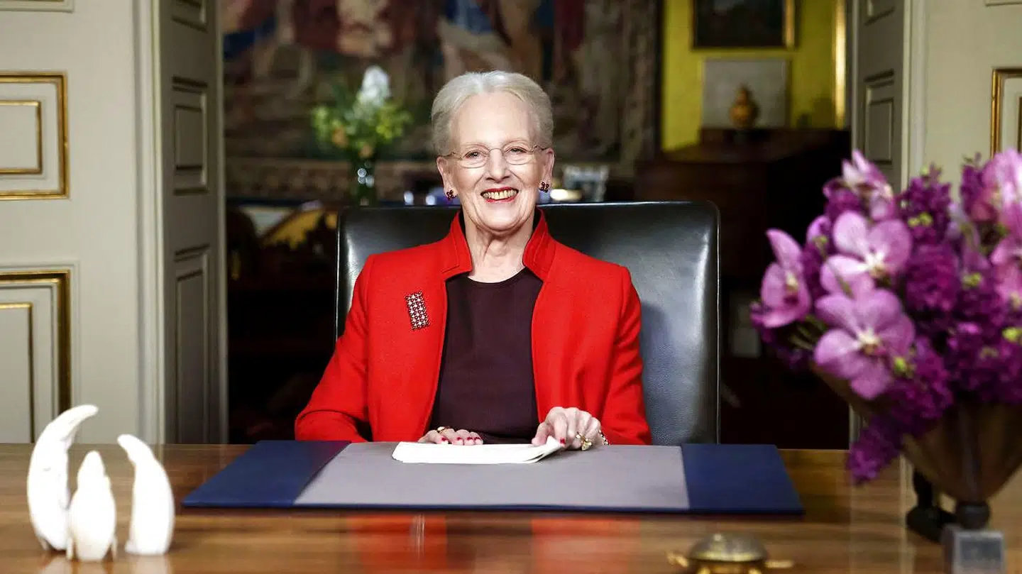 Dronning Margrethe efter afholdelse af nytårstalen 2021 på Amalienborg, fredag den 31 december 2021 (foto: Keld Navntoft/Ritzau Scanpix)
